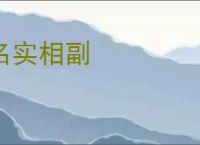 名实相副