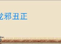 党邪丑正