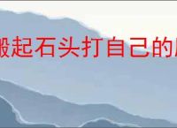 搬起石头打自己的脚