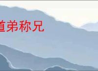 道弟称兄