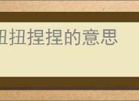 扭扭捏捏的意思