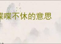 喋喋不休的意思