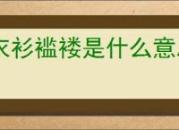 衣衫褴褛是什么意思