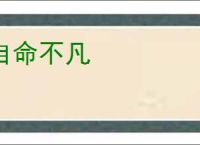 自命不凡