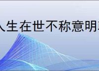 人生在世不称意明朝散发弄扁舟