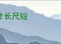 寸长尺短