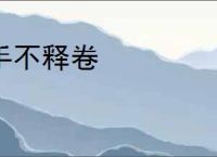 手不释卷