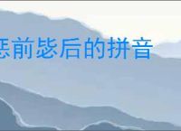 惩前毖后的拼音