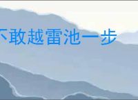 不敢越雷池一步