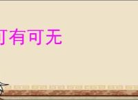 可有可无