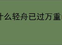 什么轻舟已过万重山