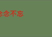 念念不忘
