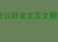 叶公好龙文言文翻译