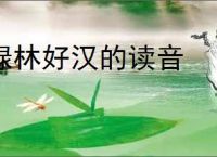 绿林好汉的读音