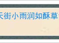 天街小雨润如酥草色遥看近却无