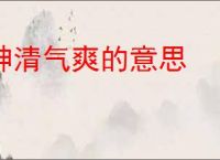 神清气爽的意思