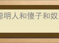 聪明人和傻子和奴才