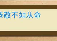恭敬不如从命