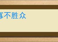 寡不胜众