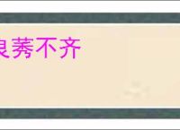 良莠不齐