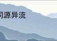 同源异流