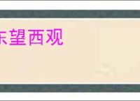 东望西观