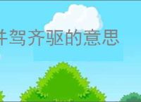 并驾齐驱的意思