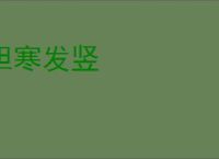 胆寒发竖