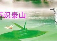 不识泰山