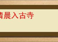 清晨入古寺