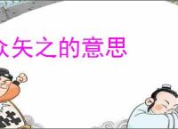 众矢之的意思
