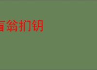 盲翁扪钥