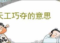 天工巧夺的意思