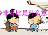 今非昔比是什么意思