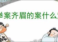 举案齐眉的案什么意思