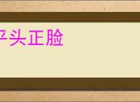 平头正脸