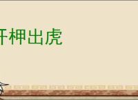 开柙出虎