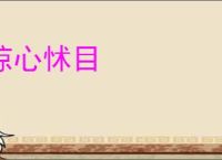 惊心怵目