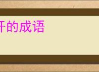 开的成语