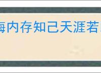 海内存知己天涯若比邻意思