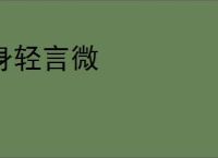 身轻言微