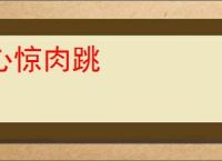 心惊肉跳