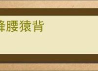 蜂腰猿背