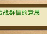 舌战群儒的意思