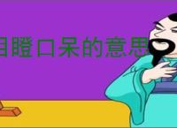 目瞪口呆的意思