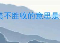 美不胜收的意思是什么