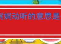 娓娓动听的意思是什么
