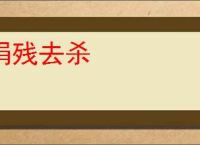 捐残去杀
