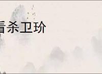 看杀卫玠