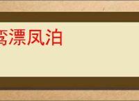 鸾漂凤泊
